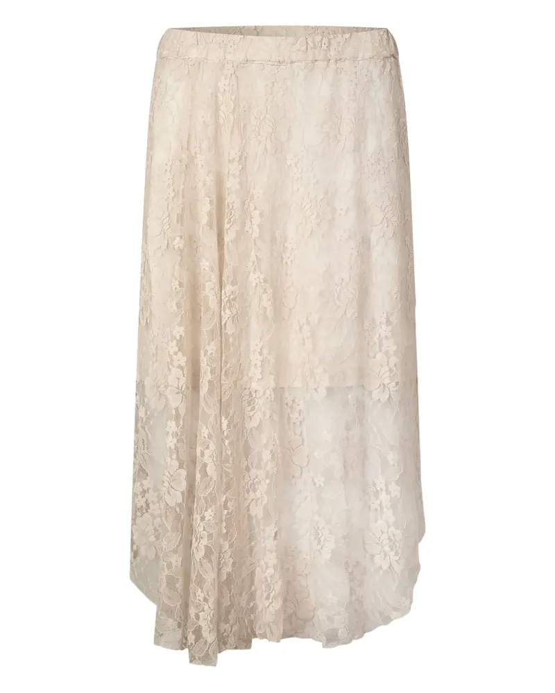 Baum und Pferdgarten Selmo floral-lace midi skirt - Nude Nude