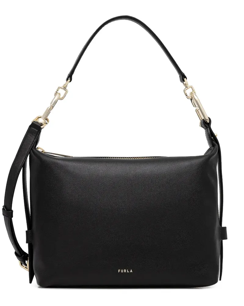 Furla M Tonie hobo leather crossbody bag - Schwarz Schwarz