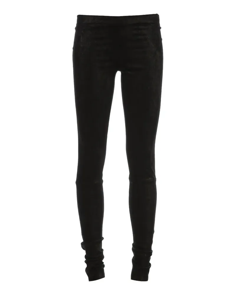 Stouls Carolyn leather slim-fit trousers - Schwarz Schwarz