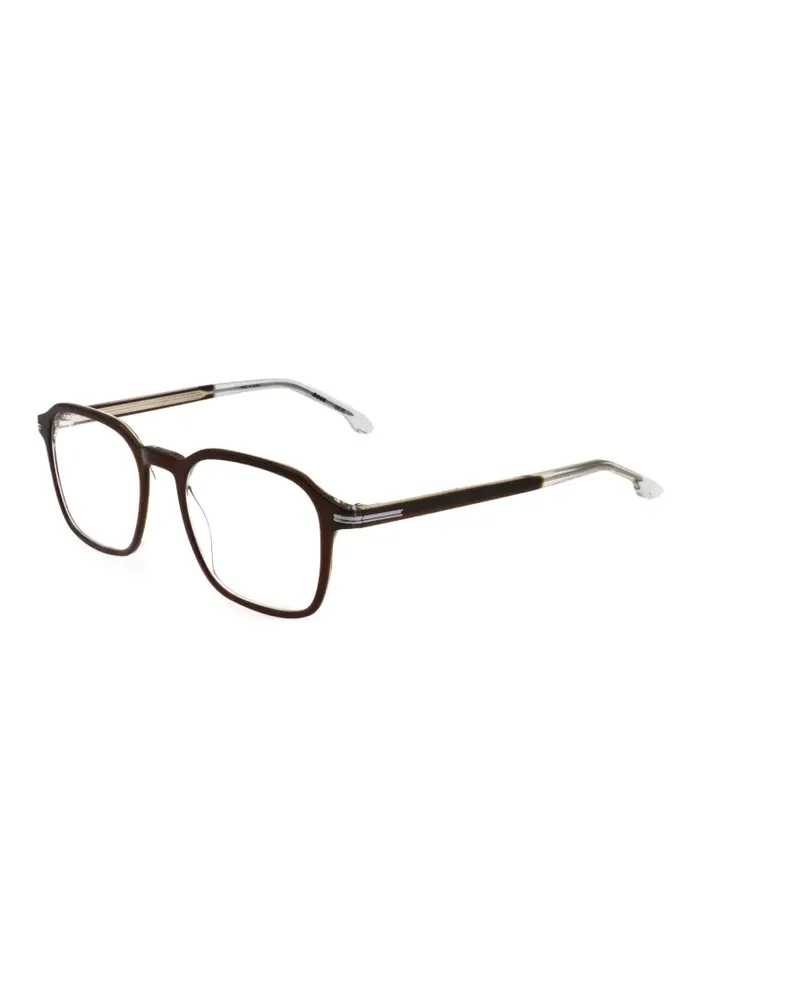 HUGO BOSS Brille mit geometrischem Gestell - Braun Braun