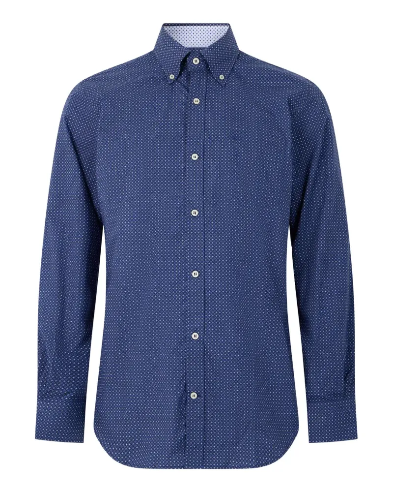 Paul & Shark geometric-print button-down shirt - Blau Blau