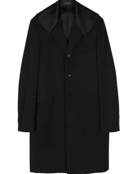 Comme des Garçons satin-panelled single-breasted coat Schwarz