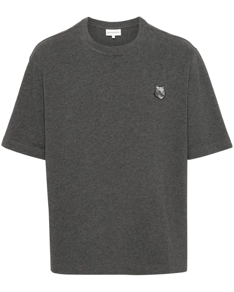 Kitsuné T-Shirt mit Fuchs-Motiv - Grau Grau