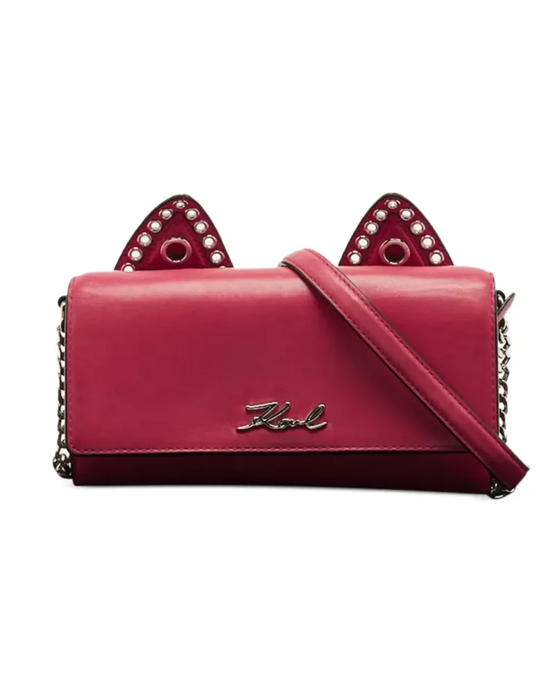 Karl Lagerfeld K/Rocky Choupette leather crossbody bag - Rot Rot