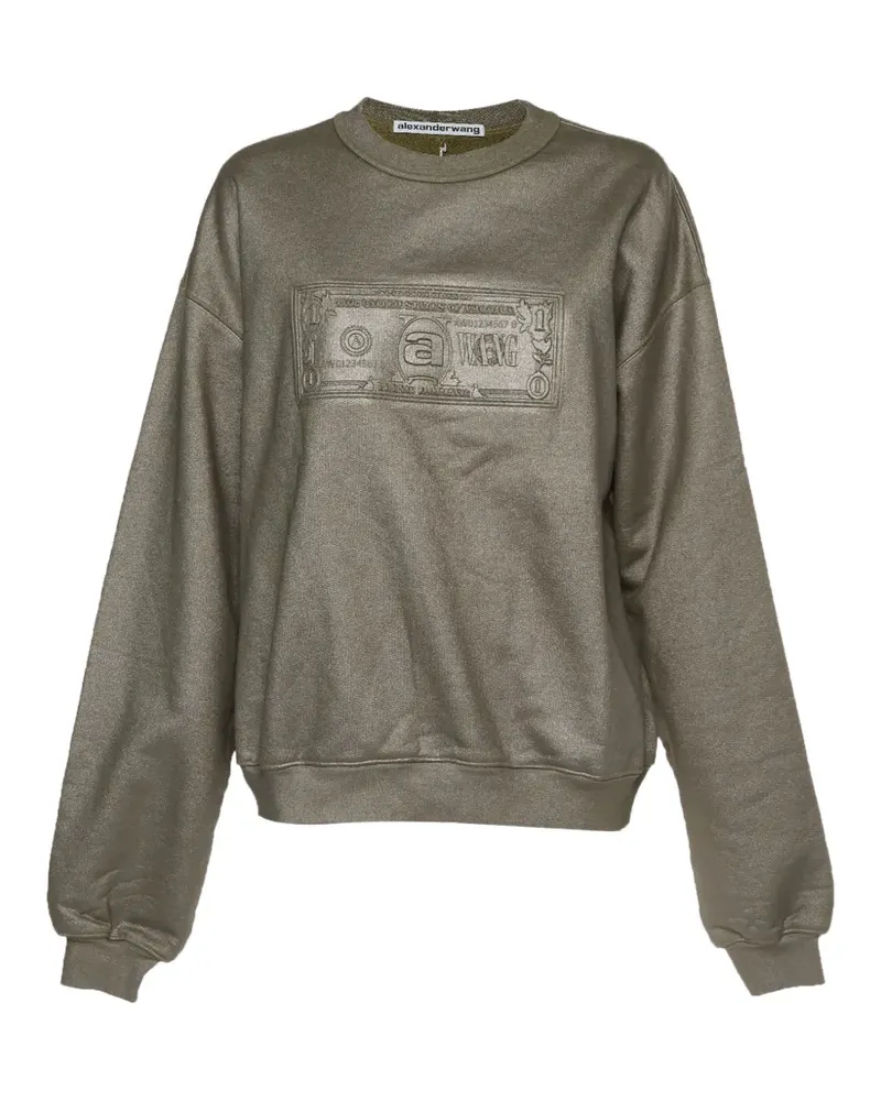 Alexander Wang Sweatshirt mit Dollar-Prägung - Grün Grün
