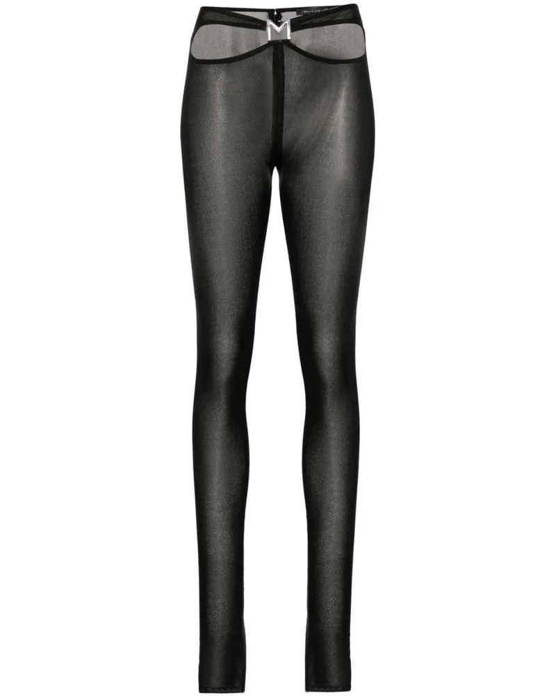 Thierry Mugler Leggings mit Cut-Out - Schwarz Schwarz
