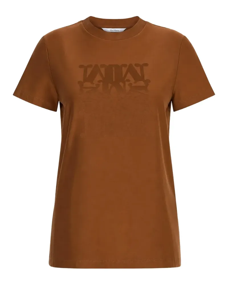 Max Mara logo-embossed T-shirt - Braun Braun