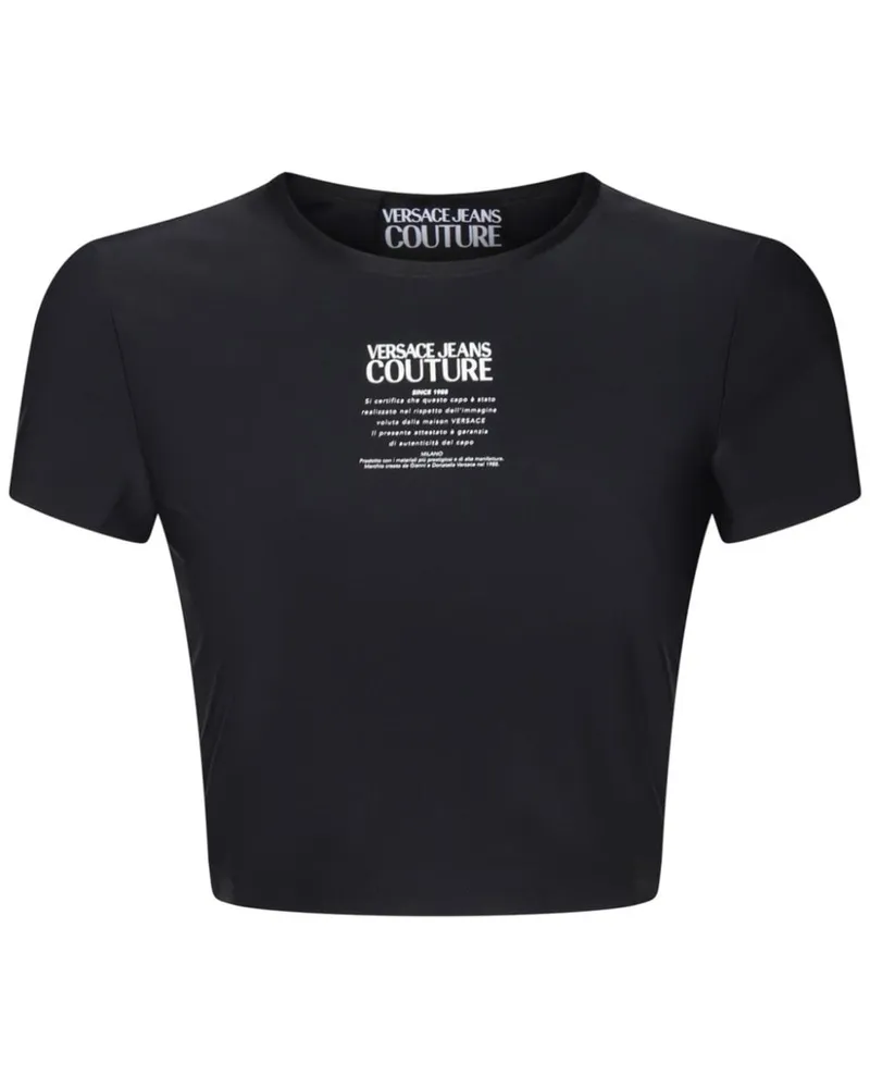 Versace Jeans T-Shirt mit Logo-Print - Schwarz Schwarz