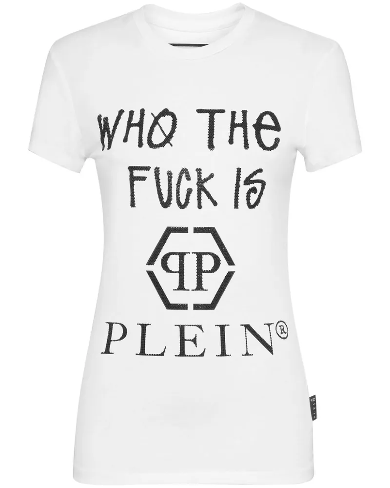 Philipp Plein T-Shirt mit Logo-Buchstaben - Weiß Weiß