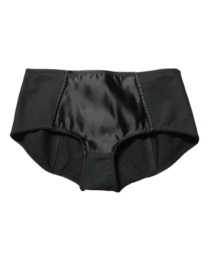 Dolce & Gabbana black low-waist satin culotte hot-pant shorts - Schwarz Schwarz