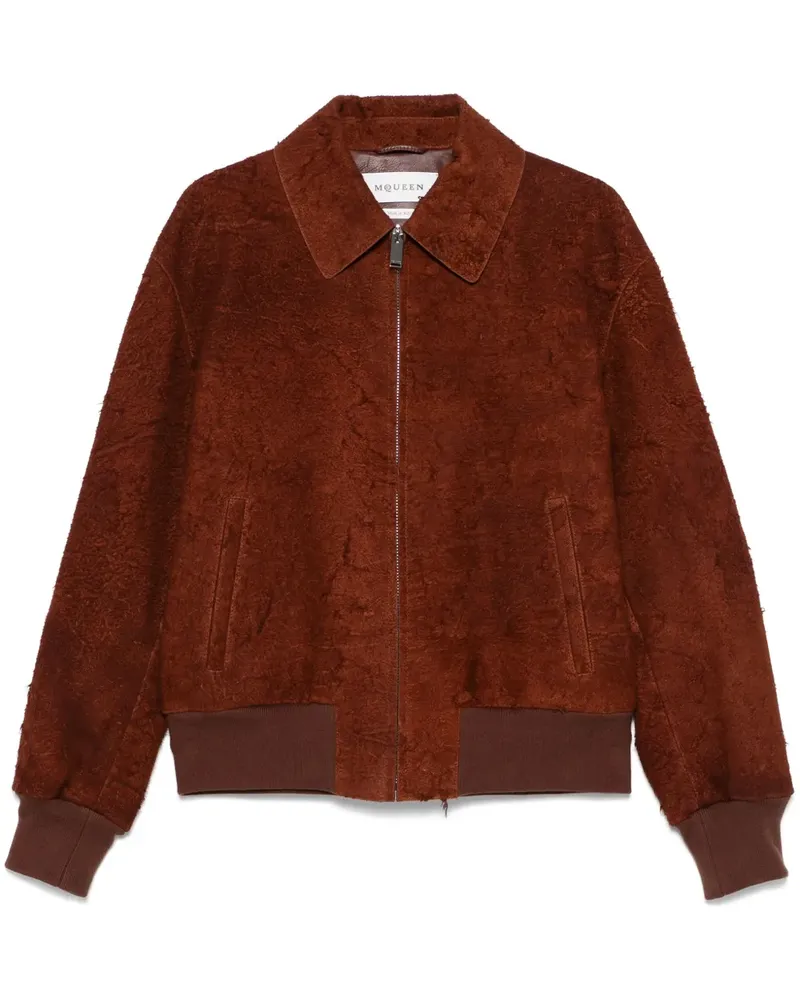 Alexander McQueen Jacke aus Wildleder Braun