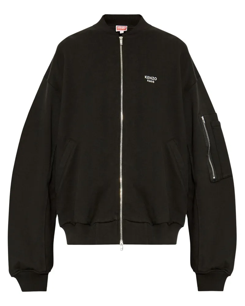 Kenzo Jacke mit Logo-Stickerei - Schwarz Schwarz