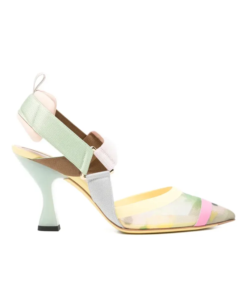 Fendi Colibrì mesh pumps - Nude Nude