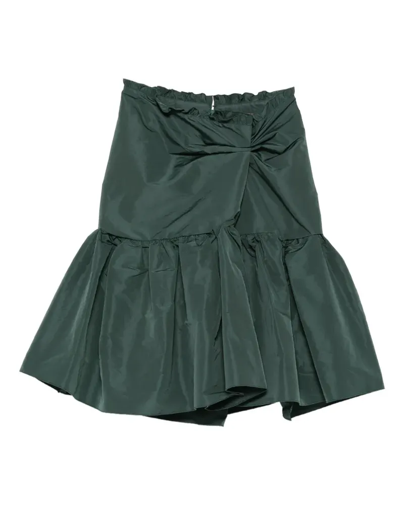 N° 21 ruffled-trim twisted midi skirt - Grün Grün