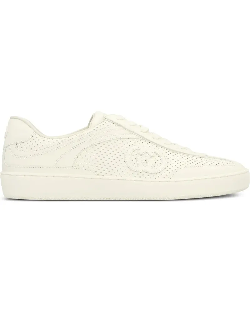Gucci G75 Sneakers mit perforiertem Logo - Weiß Weiß