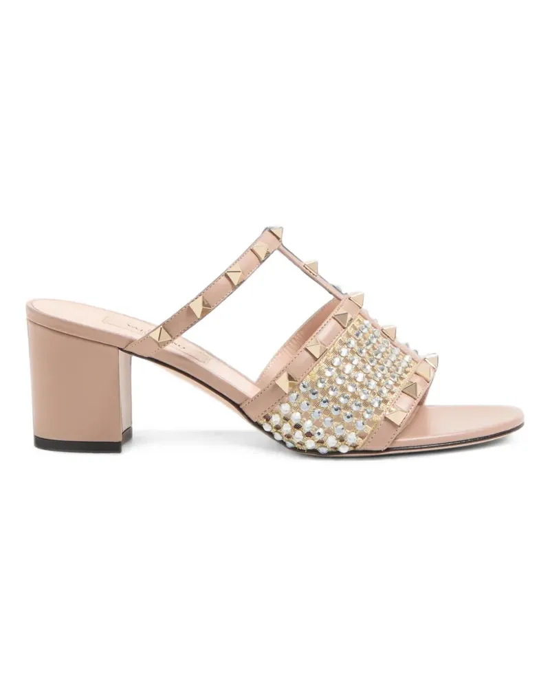 Valentino Garavani Rockstud Sandalen mit Stickerei - Nude Nude