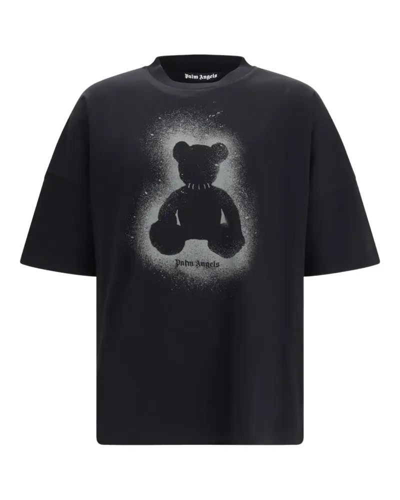 Palm Angels T-Shirt mit Bären-Print - Schwarz Schwarz