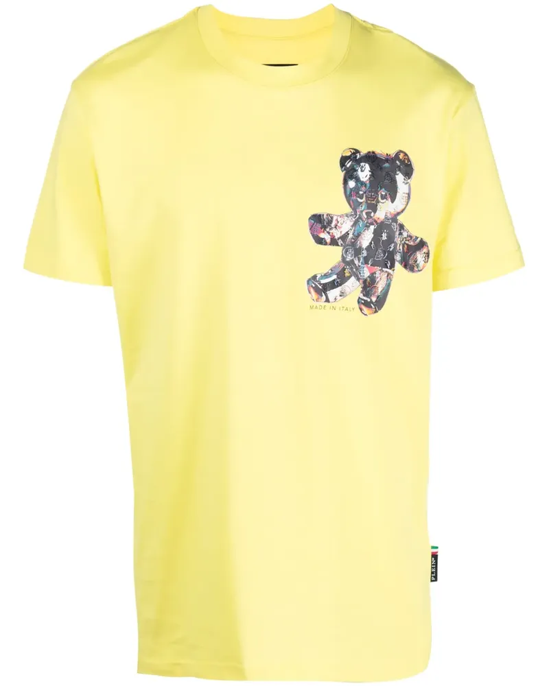 Philipp Plein T-Shirt mit Teddy-Print - Gelb Gelb