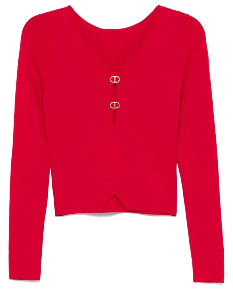 Twin-Set Pullover mit Cut-Out-Detail - Rot Rot