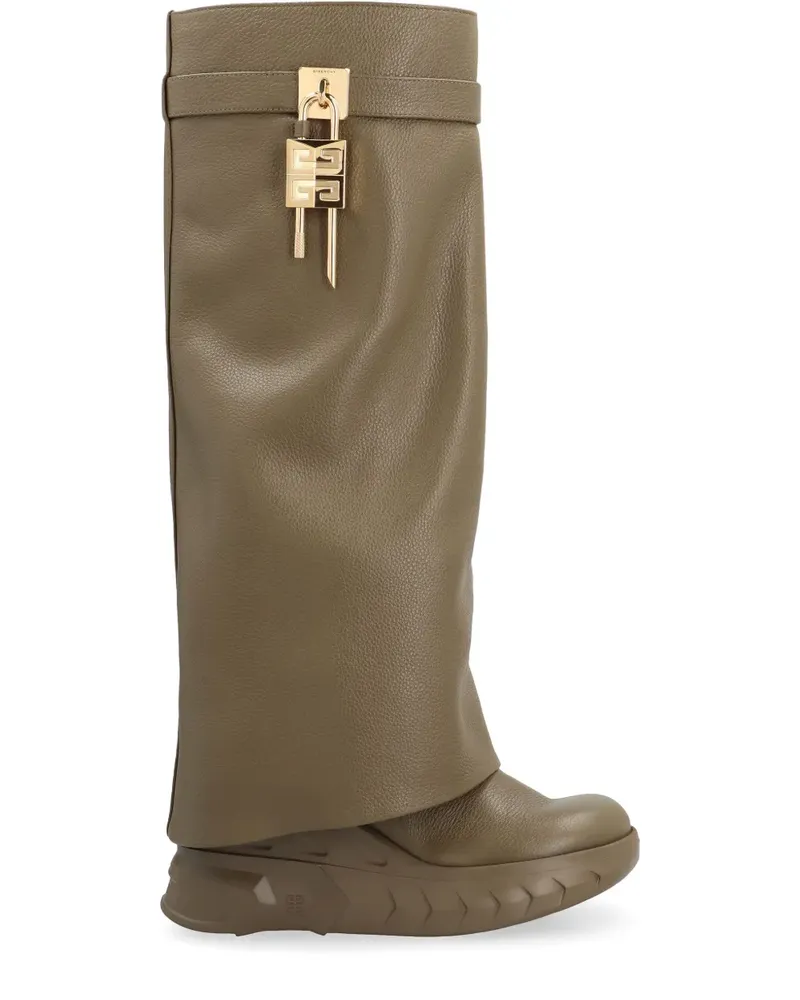 Givenchy Shark Lock Bikerstiefel - Braun Braun