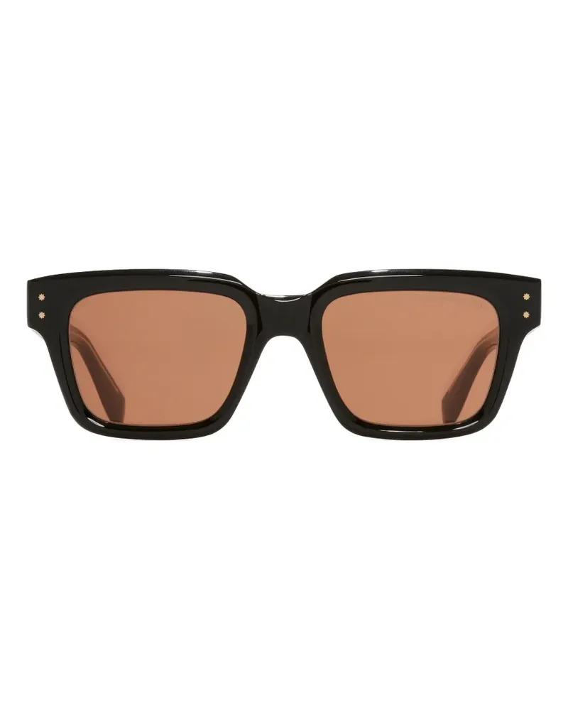 Cutler and Gross Sonnenbrille mit eckigem Gestell - Schwarz Schwarz