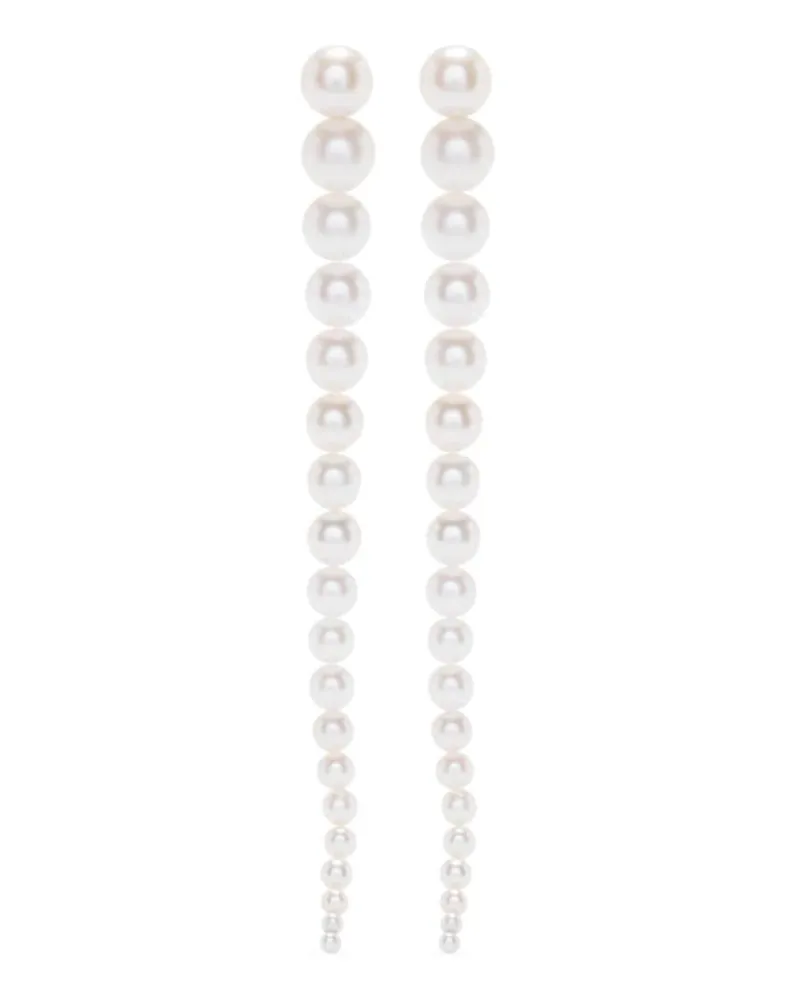Sophie Bille Brahe 14kt Sienna Grand Gelbgoldohrringe mit Perlen - Weiß Weiß