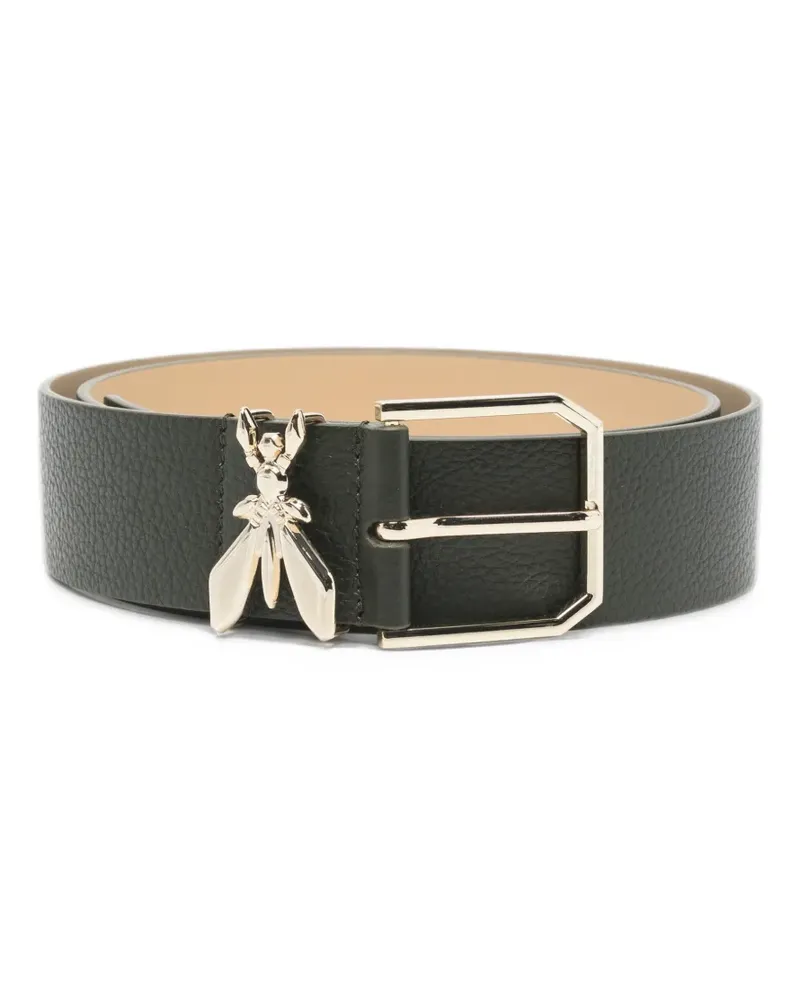 Patrizia Pepe Fly pebbled-leather belt - Grün Grün