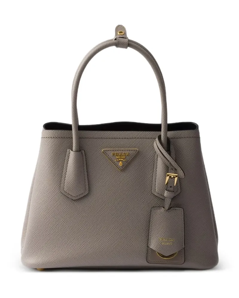 Prada Double small Saffiano leather bag - Grau Grau