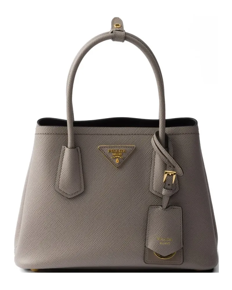 Prada Double small Saffiano leather bag - Grau Grau
