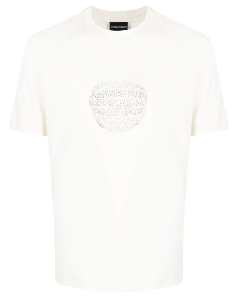 Emporio Armani T-Shirt mit Logo-Print - Weiß Weiß