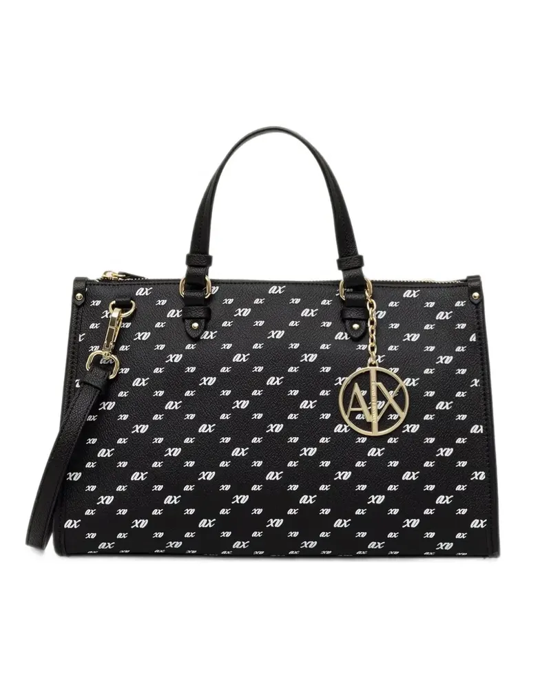 Armani Exchange logo-print tote bag - Schwarz Schwarz