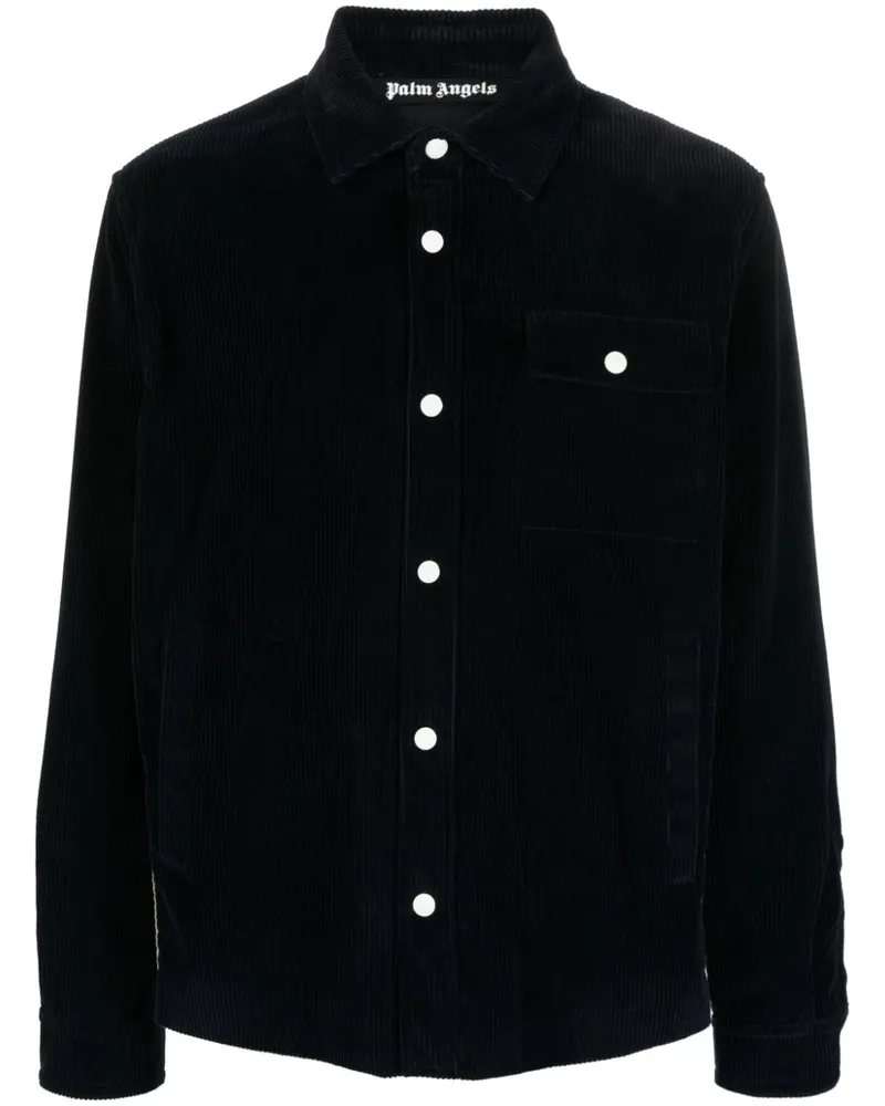 Palm Angels Hemdjacke aus Cord - Blau Blau