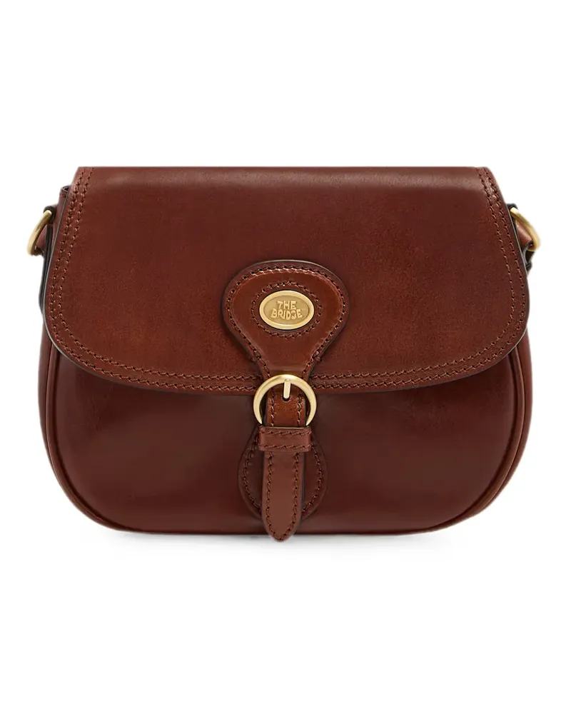 The Bridge buckle-fastening leather cross body bag - Braun Braun