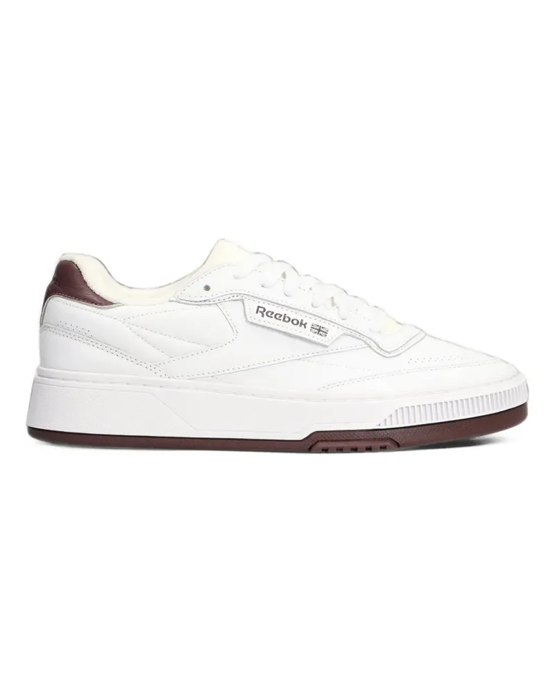 Reebok logo-patch leather sneakers - Weiß Weiß