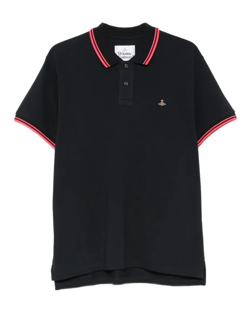 Vivienne Westwood Classic embroidered-detail cotton polo shirt - Blau Blau