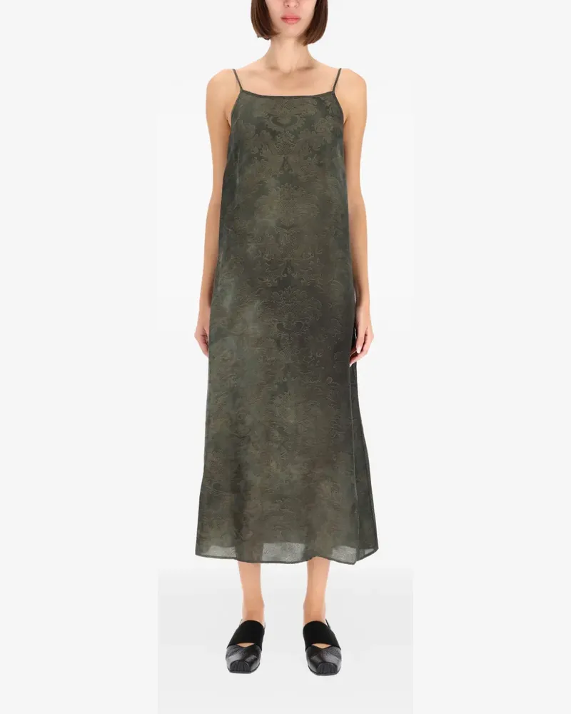 Uma Wang printed midi dress - Grün Grün