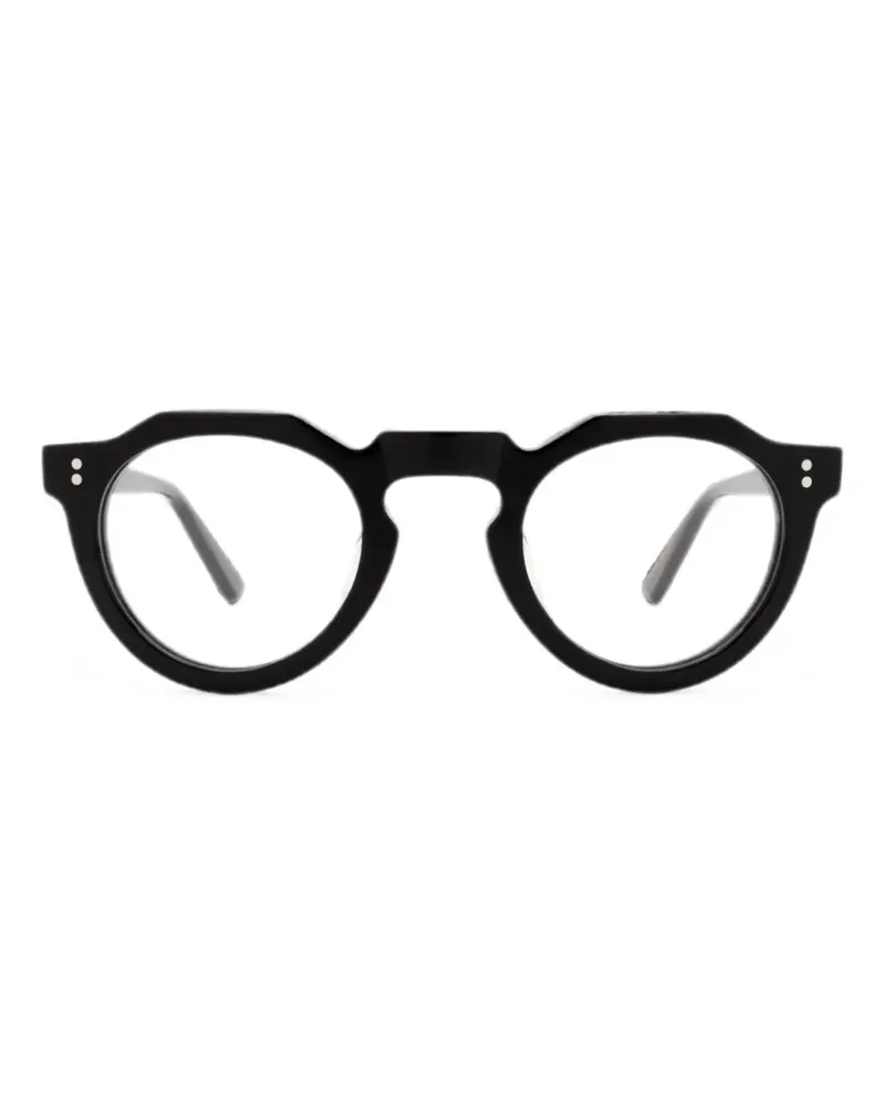 Lesca Brille mit runden Gläsern - Schwarz Schwarz