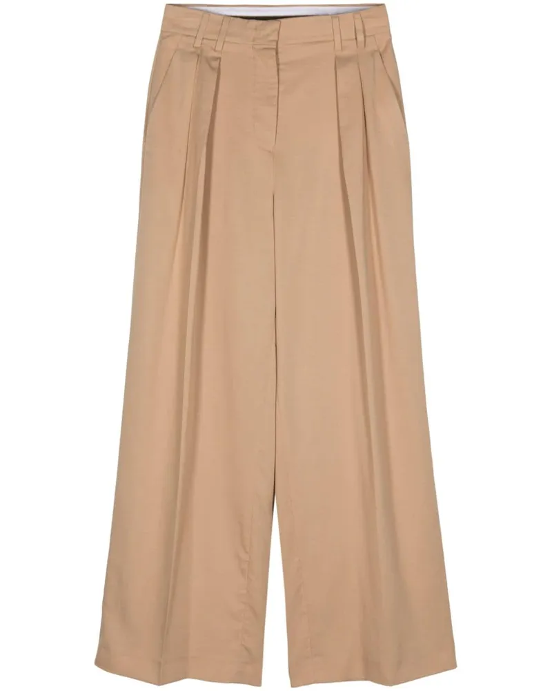 MOORER Riven-NTF Hose mit weitem Bein - Braun Braun