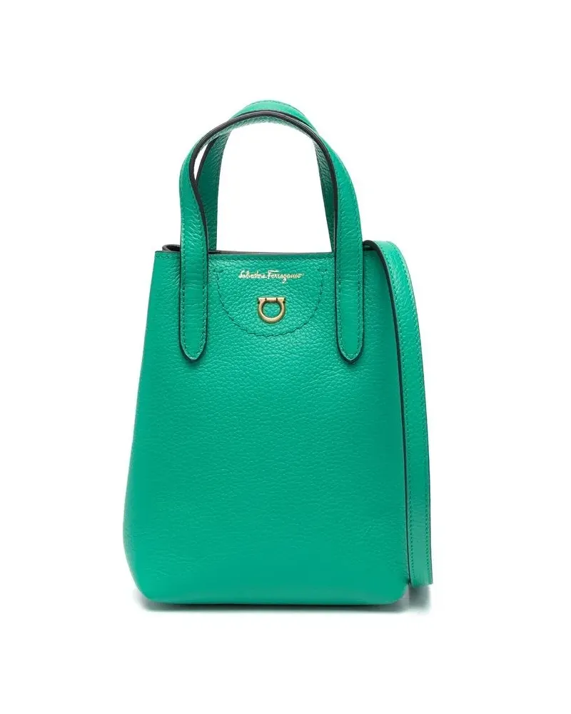 Ferragamo Umhängetasche mit Logo-Schild - Grün Grün