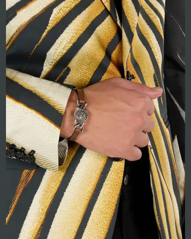 Roberto Cavalli Armband aus Leder - Braun Braun