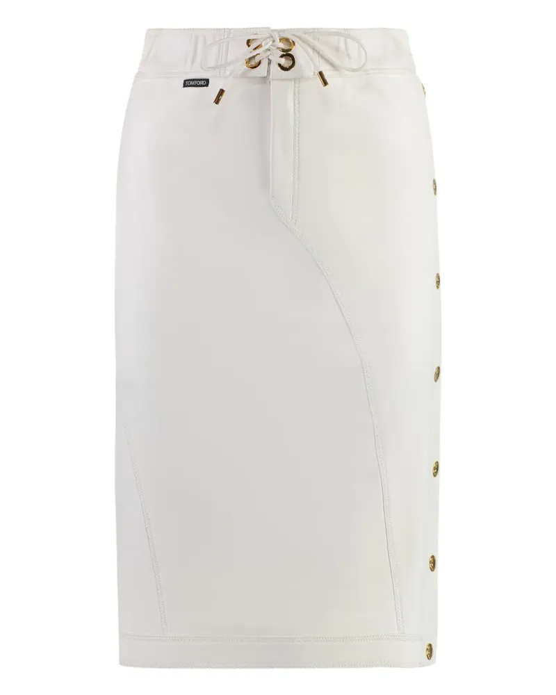 Tom Ford Midirock aus Leder - Weiß Weiß