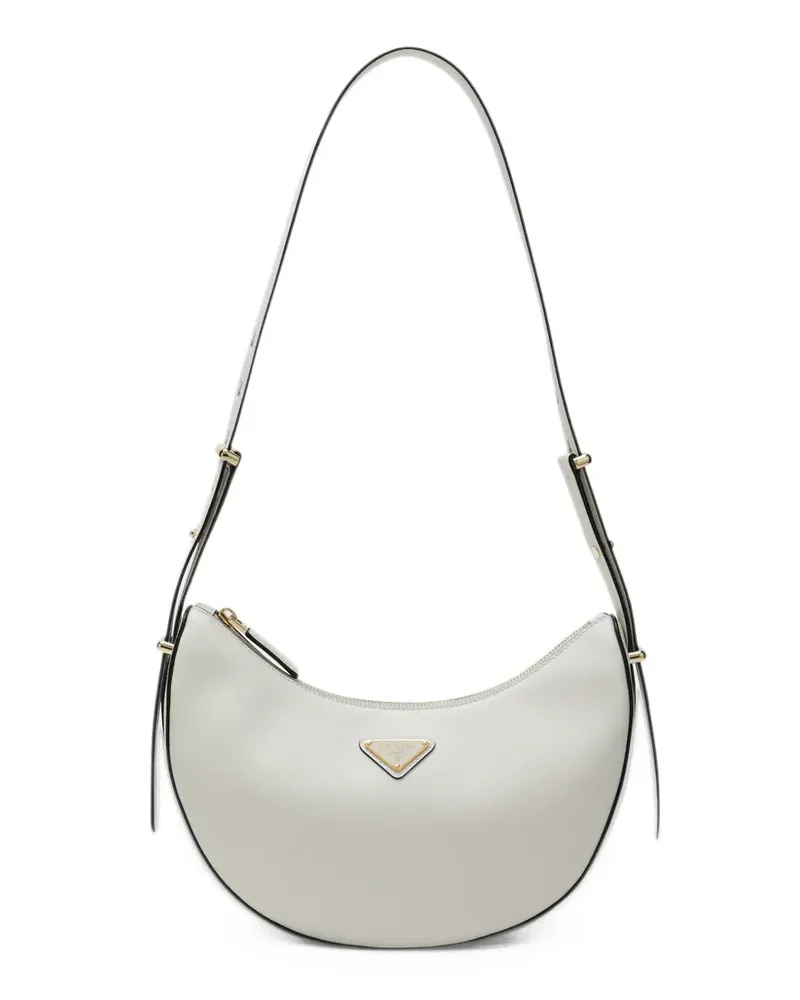 Prada Arqué small leather shoulder bag - Weiß Weiß