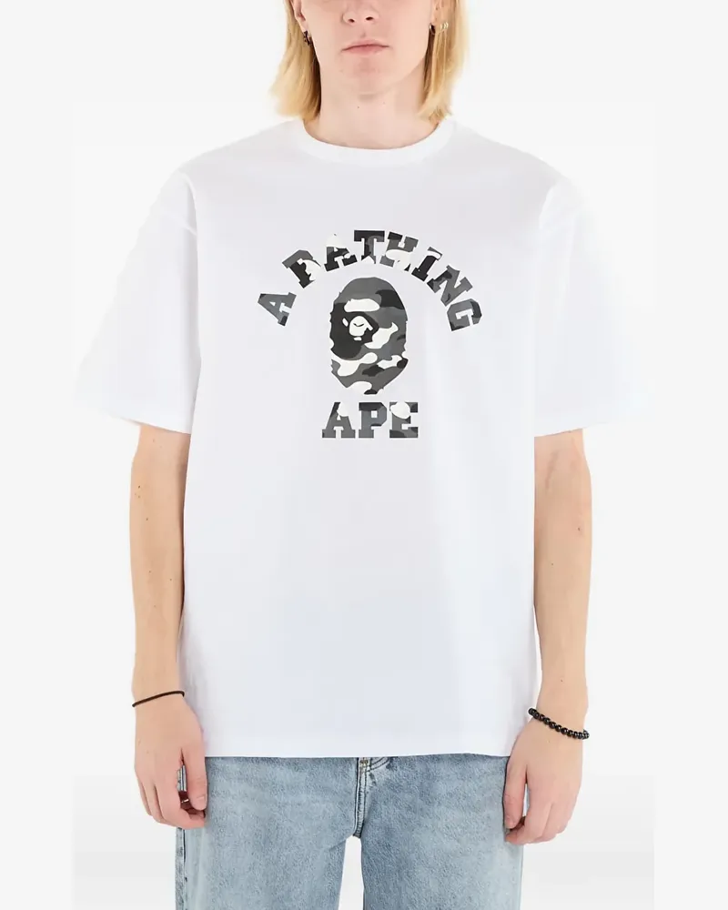 BAPE City Camo College short-sleeve T-shirt - Weiß Weiß