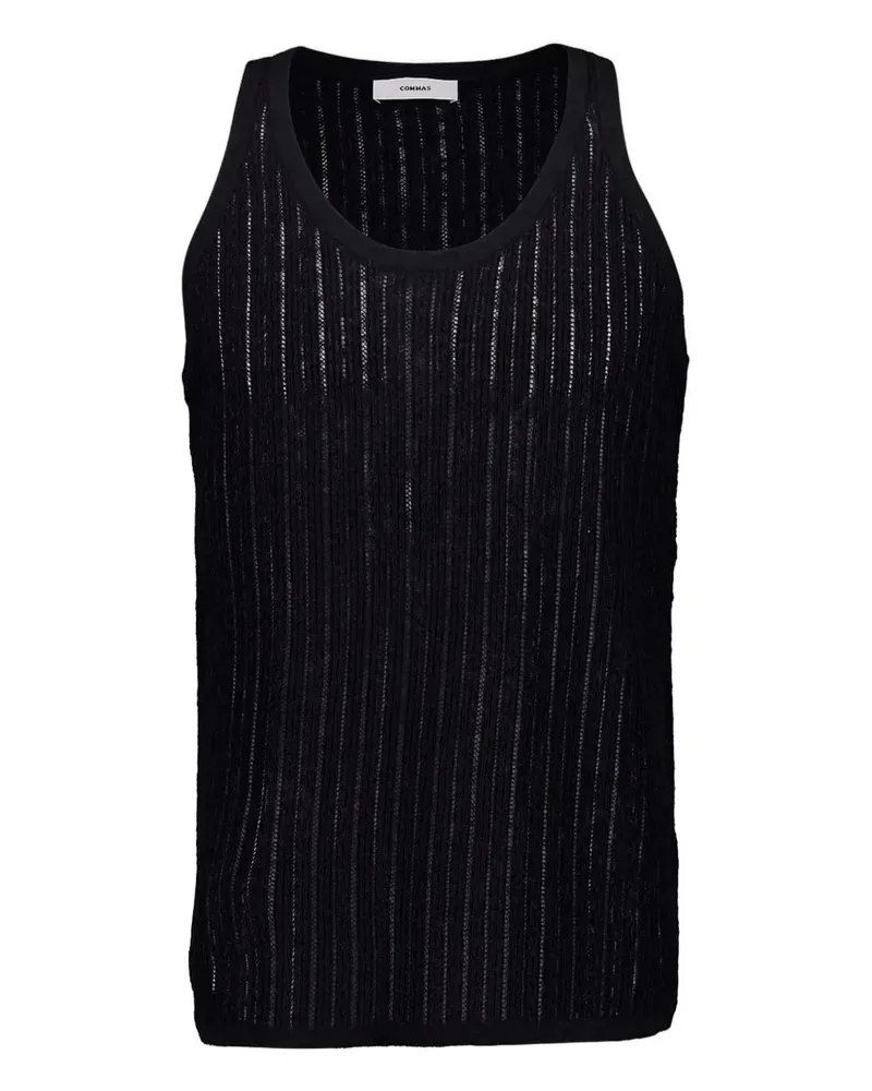 COMMAS Gestricktes Top - Schwarz Schwarz