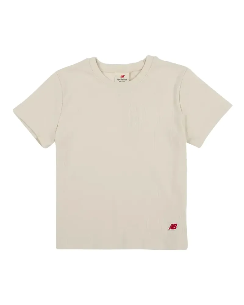 New Balance T-Shirt mit Logo-Patch - Nude Nude