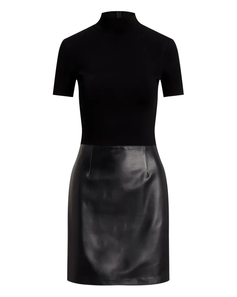 Ralph Lauren turtle-neck short-sleeve mini dress - Schwarz Schwarz