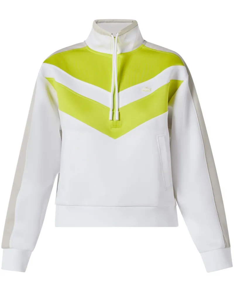 Lacoste Sweatshirt in Colour-Block-Optik - Weiß Weiß