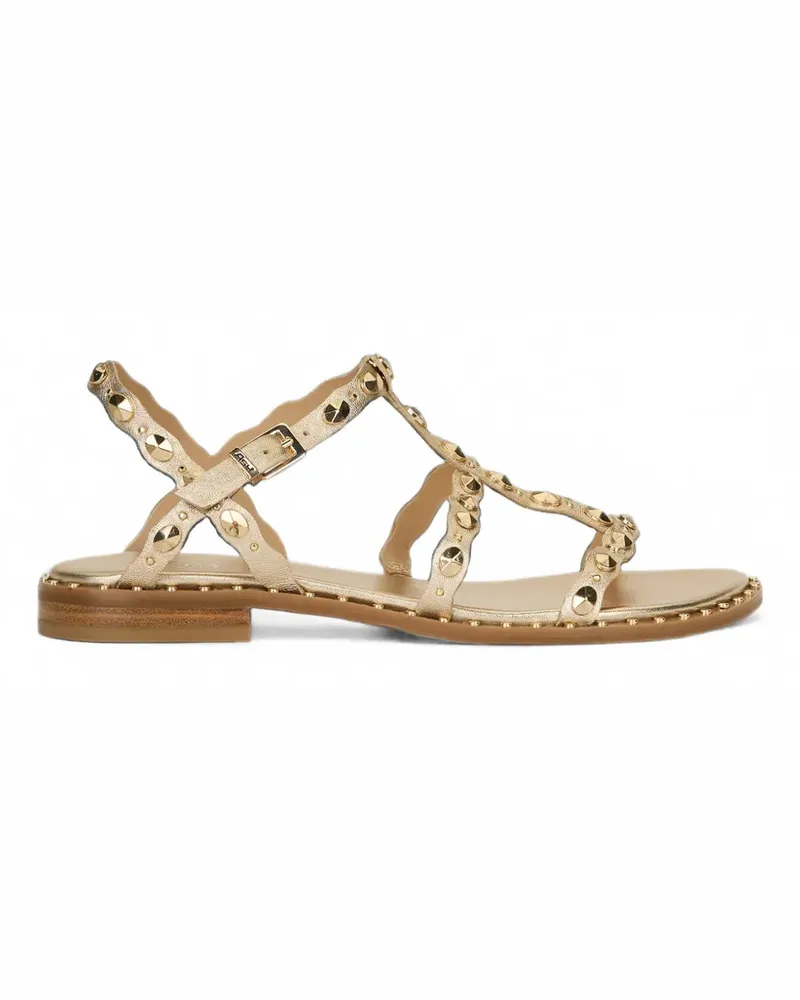 ash Plus Sandalen aus Kalbsleder mit Nieten - Nude Nude