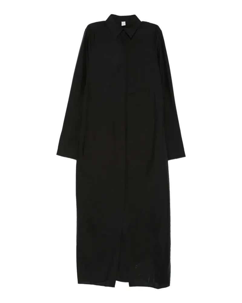 Totême Hemdkleid mit langen Ärmeln - Schwarz Schwarz