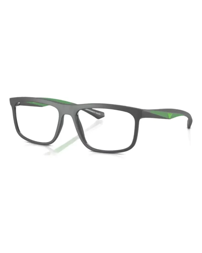 Emporio Armani rectangle-frame glasses - Grau Grau